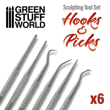 6x Hook and Pick tool Set - Green Stuff World