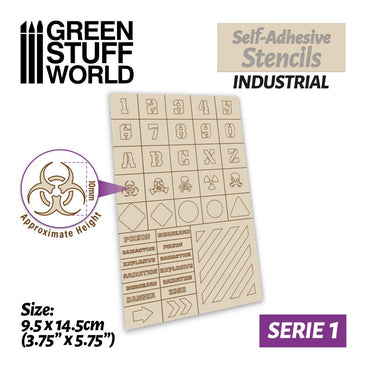 Self-adhesive stencils - Industrial - Green Stuff World