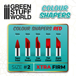 Colour Shapers Brushes SIZE 2 - EXTRA FIRM - Green Stuff World