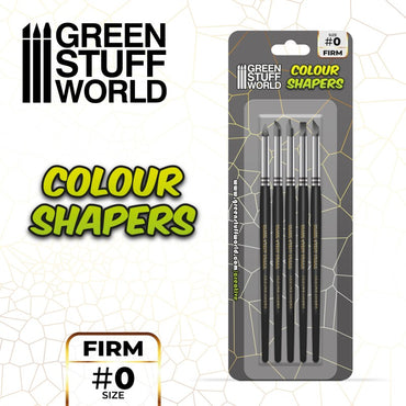 Colour Shapers Brushes SIZE 0 - BLACK FIRM - Green Stuff World - Green Stuff World