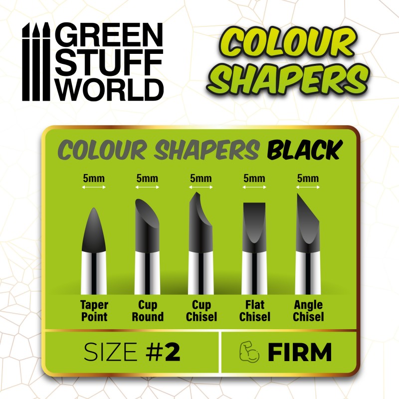 Colour Shapers Brushes SIZE 2 - BLACK FIRM - Green Stuff World