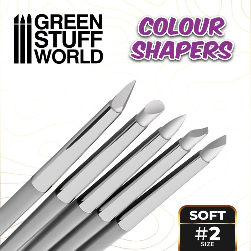 Colour Shapers Brushes SIZE 2 - WHITE SOFT - Green Stuff World