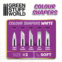 Colour Shapers Brushes SIZE 2 - WHITE SOFT - Green Stuff World