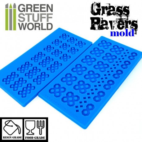 Silicone molds - Grass Paver - Green Stuff World