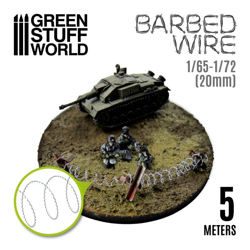 Simulated BARBED WIRE - 1/65-1/72 (20mm) - Green Stuff World