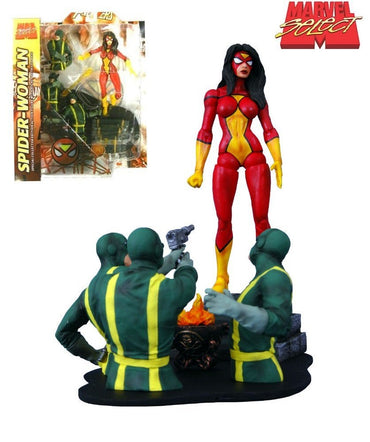 2006 Diamond Select Marvel Select Spider-Woman Hydra Action Figures w/Base