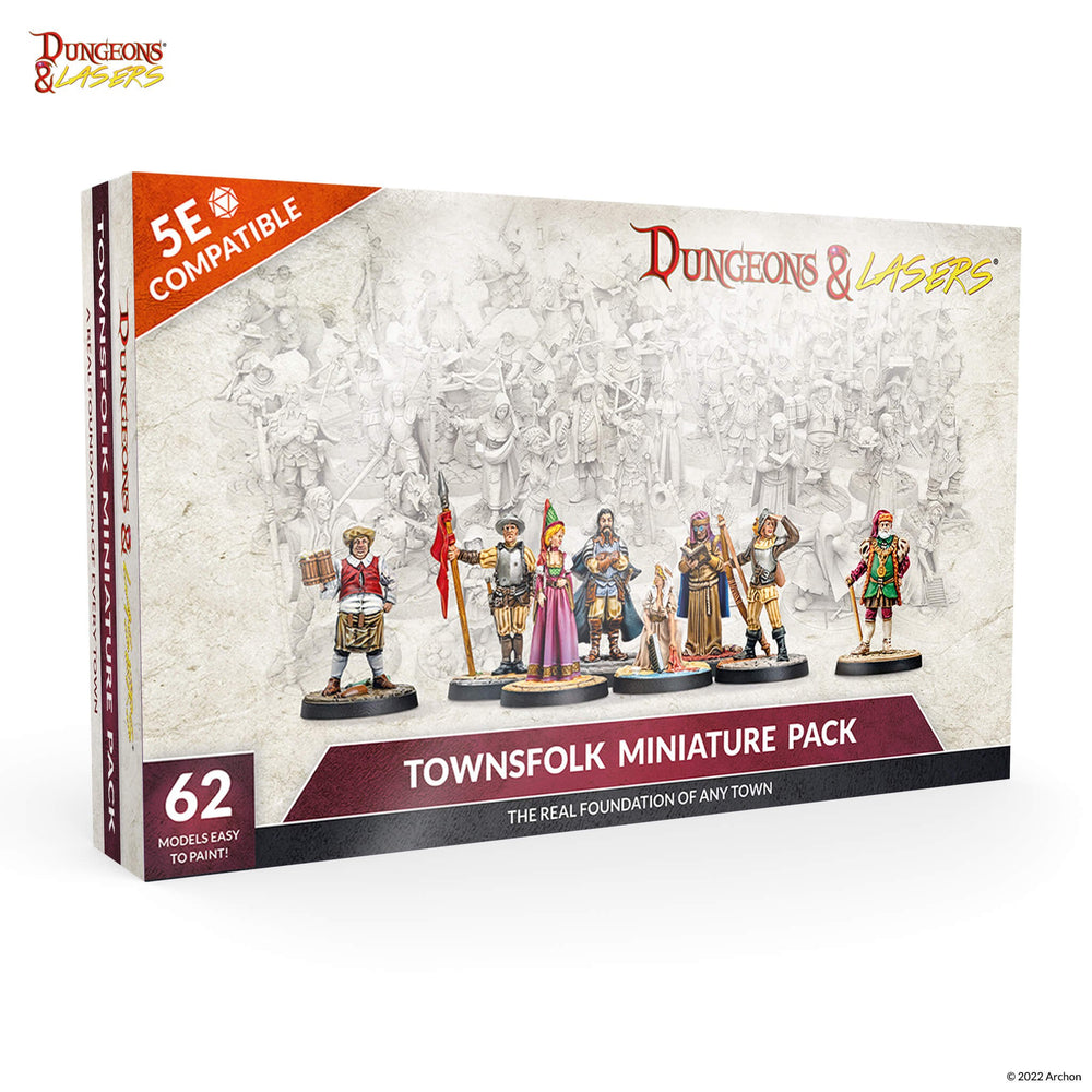 Dungeons & Lasers Miniatures: Townsfolk Miniature Pack