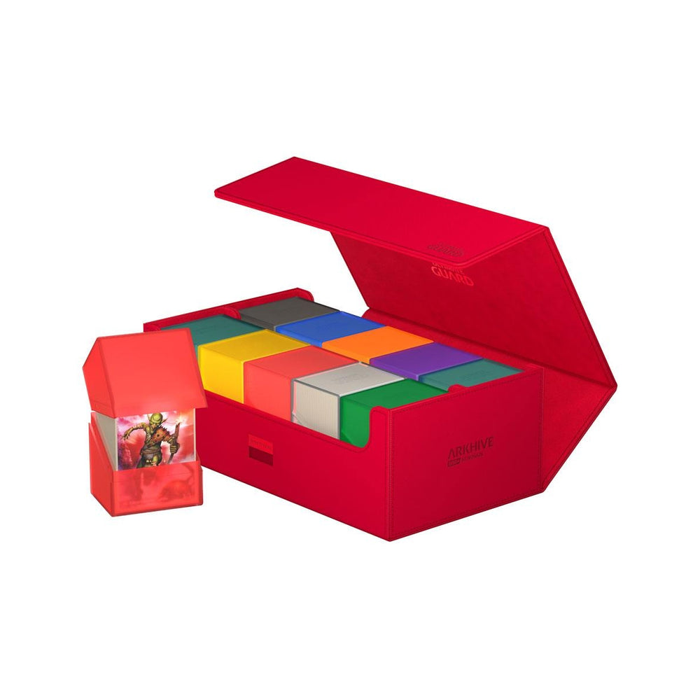 Ultimate Guard Arkhive Flip Case 800+ Standard Size XenoSkin Monocolour Red Deck Box