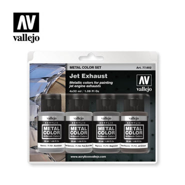 Vallejo Metal Colour - Jet Exhaust 4 Colour Acrylic Paint Set