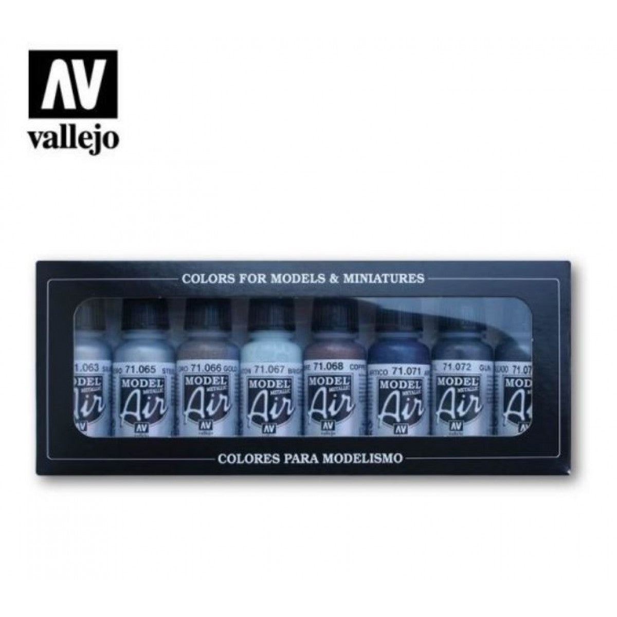 Vallejo Model Air - Metallic Colours 8 Colour Set