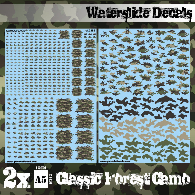 Waterslide Decals - Classic Forest Camo - Green Stuff World