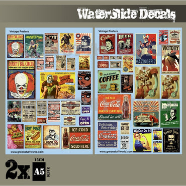 Waterslide Decals - Vintage Posters - Green Stuff World