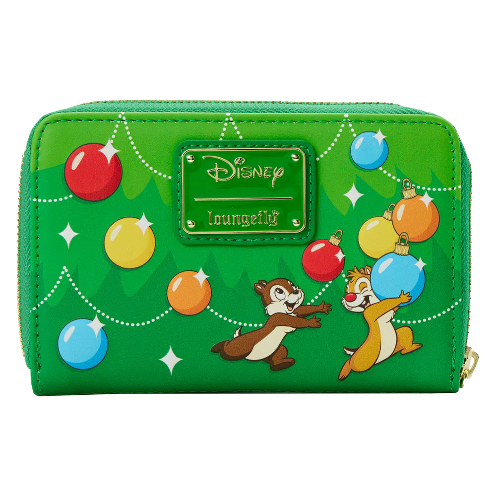 Disney - Chip & Dale Christmas Ornaments Zip Around Purse