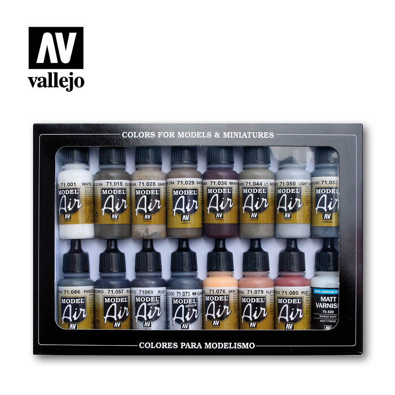 Vallejo Model Air - Weathering 16 Colour Set