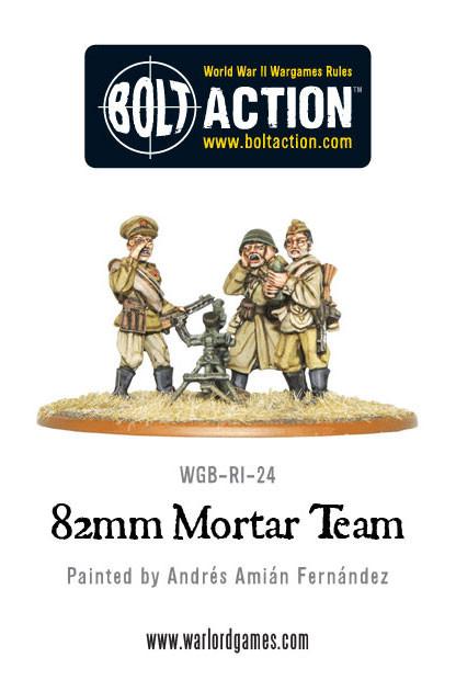 82mm Medium Mortar Team - WWII Soviet Army - Bolt Action