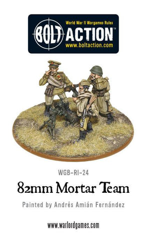 82mm Medium Mortar Team - WWII Soviet Army - Bolt Action