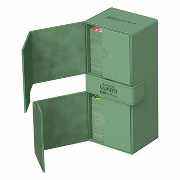 Ultimate Guard Twin Flip n Tray Deck Case 200+ Standard Size XenoSkin Pastel Green Deck Box